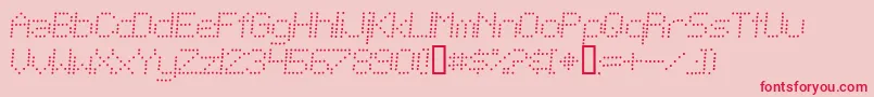 TelegraphicLightItalic Font – Red Fonts on Pink Background