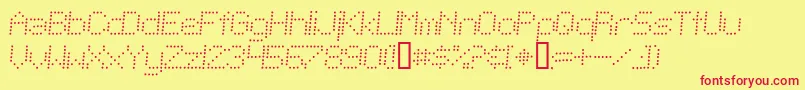 TelegraphicLightItalic Font – Red Fonts on Yellow Background