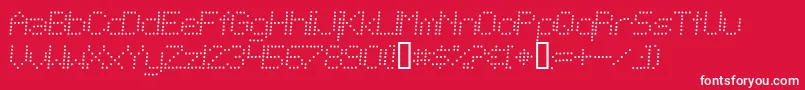 TelegraphicLightItalic Font – White Fonts on Red Background