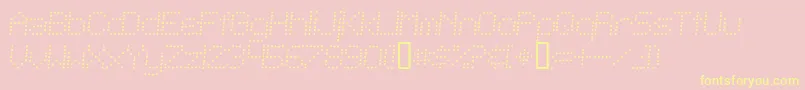 TelegraphicLightItalic Font – Yellow Fonts on Pink Background