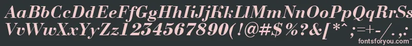 ABodoninovaBolditalic Font – Pink Fonts on Black Background