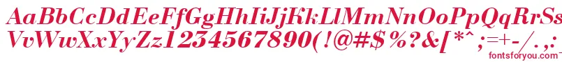 フォントABodoninovaBolditalic – 赤い文字