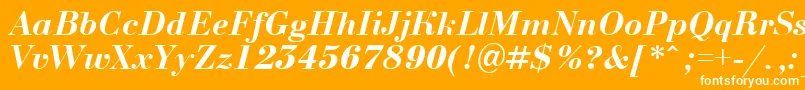 フォントABodoninovaBolditalic – オレンジの背景に白い文字