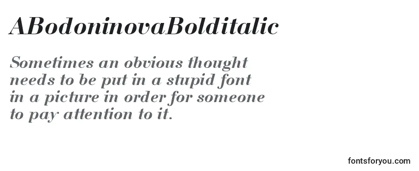 ABodoninovaBolditalic フォントのレビュー