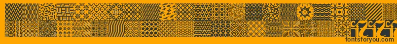 Fonte SeamlessPatternsVariousFontBySitujuhNazara – fontes pretas em um fundo laranja