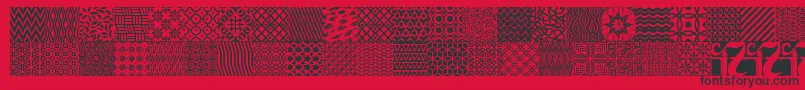 SeamlessPatternsVariousFontBySitujuhNazara Font – Black Fonts on Red Background