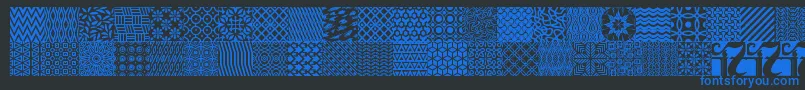 SeamlessPatternsVariousFontBySitujuhNazara Font – Blue Fonts on Black Background