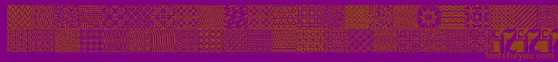 フォントSeamlessPatternsVariousFontBySitujuhNazara – 紫色の背景に茶色のフォント