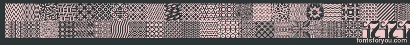 フォントSeamlessPatternsVariousFontBySitujuhNazara – 黒い背景にピンクのフォント