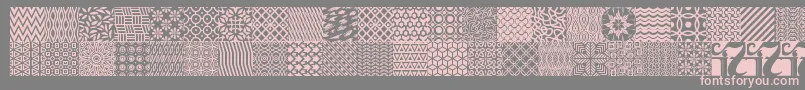 SeamlessPatternsVariousFontBySitujuhNazara Font – Pink Fonts on Gray Background
