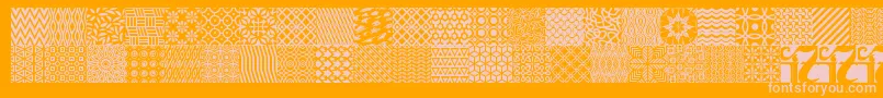 SeamlessPatternsVariousFontBySitujuhNazara Font – Pink Fonts on Orange Background