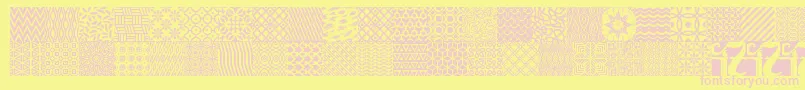 SeamlessPatternsVariousFontBySitujuhNazara Font – Pink Fonts on Yellow Background