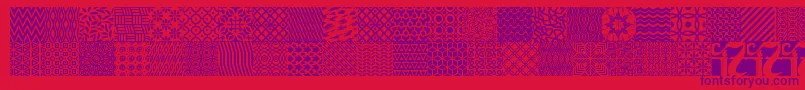 SeamlessPatternsVariousFontBySitujuhNazara Font – Purple Fonts on Red Background