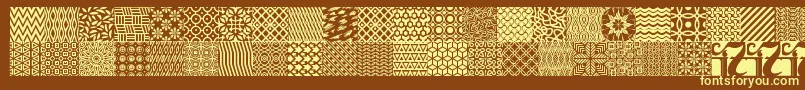 More about SeamlessPatternsVariousFontBySitujuhNazara Font SeamlessPatternsVariousFontBySitujuhNazara Font – Yellow Fonts on Brown Background