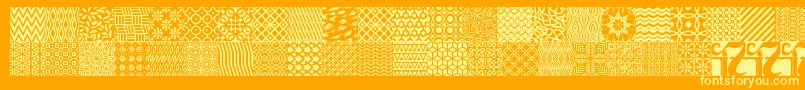 SeamlessPatternsVariousFontBySitujuhNazara Font – Yellow Fonts on Orange Background