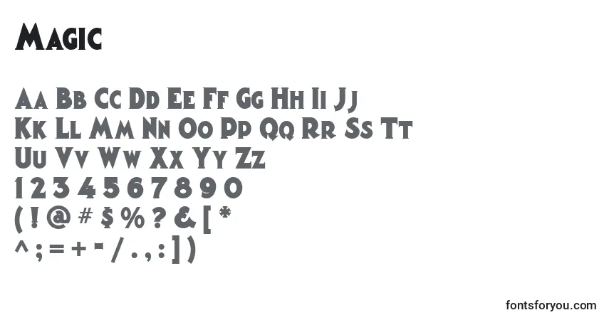 Шрифт Magic – алфавит, цифры, специальные символы