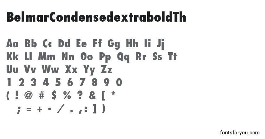 Шрифт BelmarCondensedextraboldTh – алфавит, цифры, специальные символы