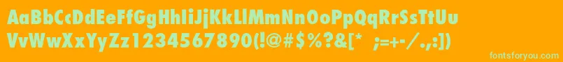 BelmarCondensedextraboldTh Font – Green Fonts on Orange Background
