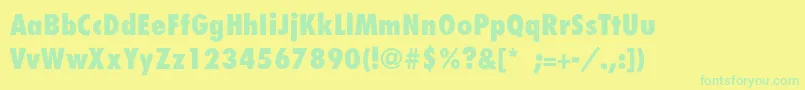 BelmarCondensedextraboldTh Font – Green Fonts on Yellow Background