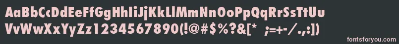 BelmarCondensedextraboldTh Font – Pink Fonts on Black Background