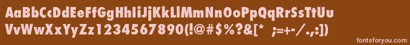 BelmarCondensedextraboldTh Font – Pink Fonts on Brown Background
