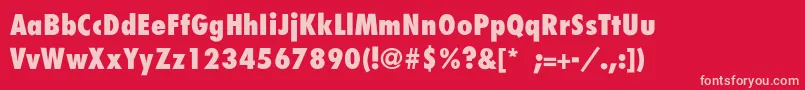 BelmarCondensedextraboldTh Font – Pink Fonts on Red Background