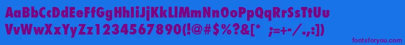 BelmarCondensedextraboldTh Font – Purple Fonts on Blue Background