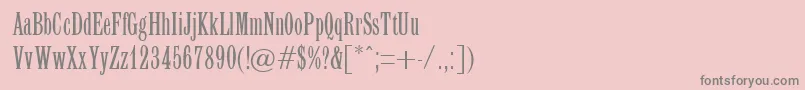 フォントLattinum – ピンクの背景に灰色の文字