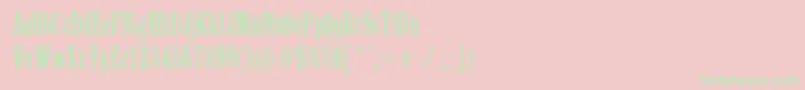 Lattinum Font – Green Fonts on Pink Background