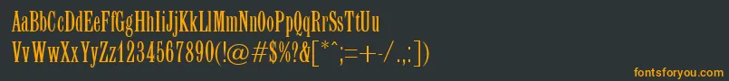 フォントLattinum – 黒い背景にオレンジの文字