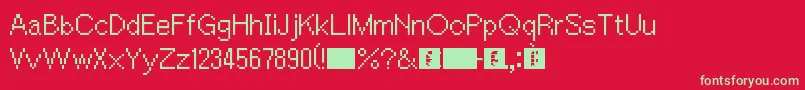 AceAttorney Font – Green Fonts on Red Background