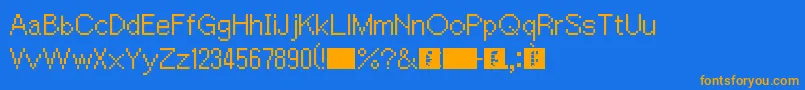 AceAttorney Font – Orange Fonts on Blue Background