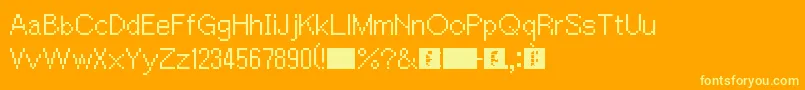 AceAttorney Font – Yellow Fonts on Orange Background