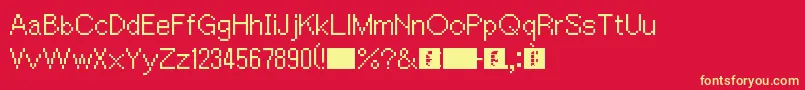 AceAttorney Font – Yellow Fonts on Red Background
