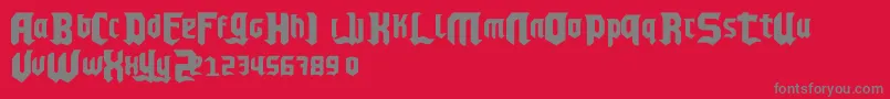 ChelloPlayah Font – Gray Fonts on Red Background