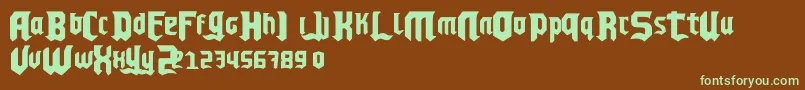 ChelloPlayah Font – Green Fonts on Brown Background