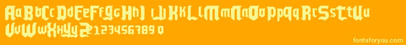 ChelloPlayah Font – Yellow Fonts on Orange Background