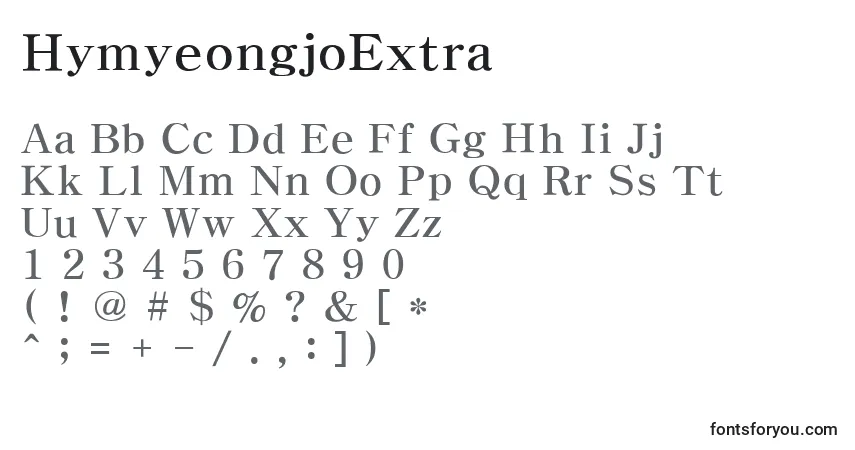 Шрифт HymyeongjoExtra – алфавит, цифры, специальные символы
