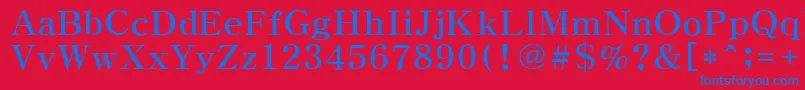 HymyeongjoExtra Font – Blue Fonts on Red Background