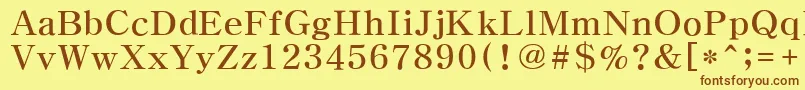 HymyeongjoExtra Font – Brown Fonts on Yellow Background