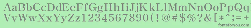 Czcionka HymyeongjoExtra – szare czcionki na zielonym tle
