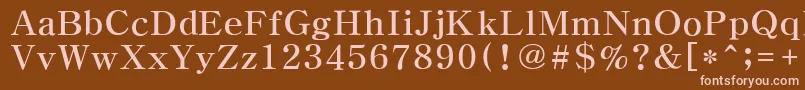 HymyeongjoExtra Font – Pink Fonts on Brown Background