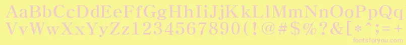HymyeongjoExtra Font – Pink Fonts on Yellow Background