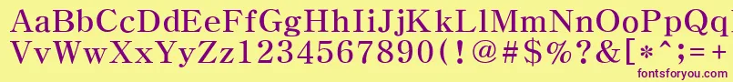 HymyeongjoExtra Font – Purple Fonts on Yellow Background