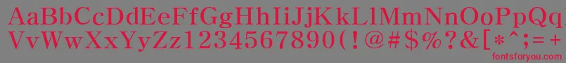 HymyeongjoExtra Font – Red Fonts on Gray Background