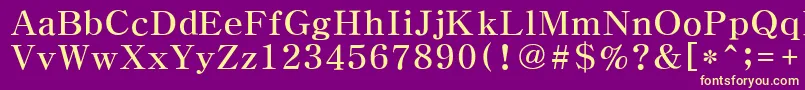 HymyeongjoExtra Font – Yellow Fonts on Purple Background