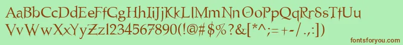Nosfer Font – Brown Fonts on Green Background