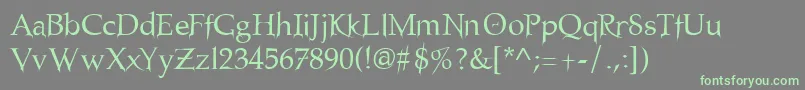 Nosfer Font – Green Fonts on Gray Background