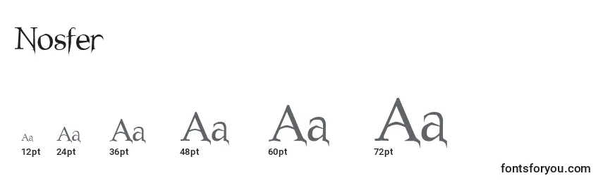 Nosfer Font Sizes