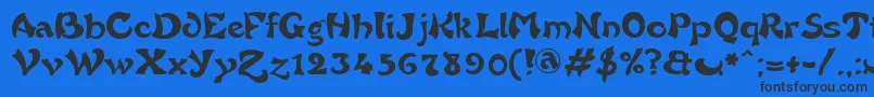 Frgrot Font – Black Fonts on Blue Background